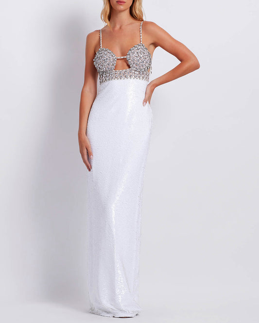 PREORDER: Hand-Beaded Sequin Gown
