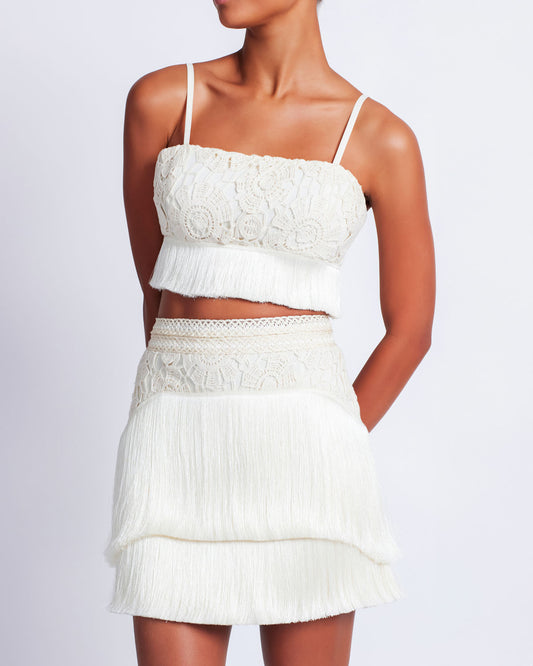 Crochet Fringe Cropped Top