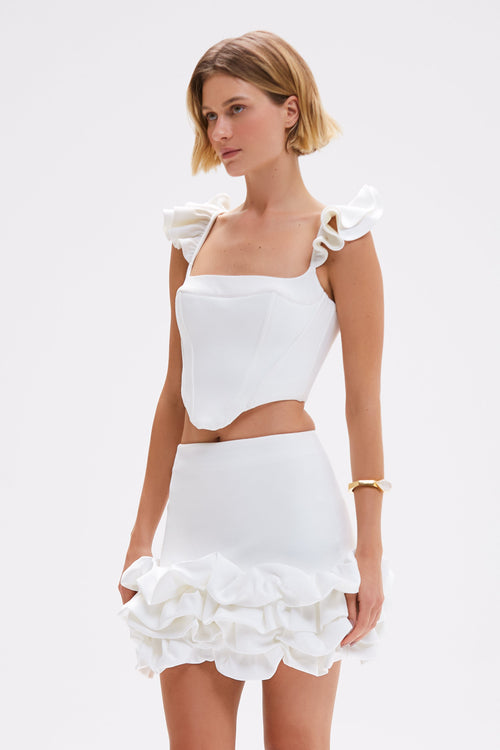 MYSTIQUE CREPE MINI SKIRT