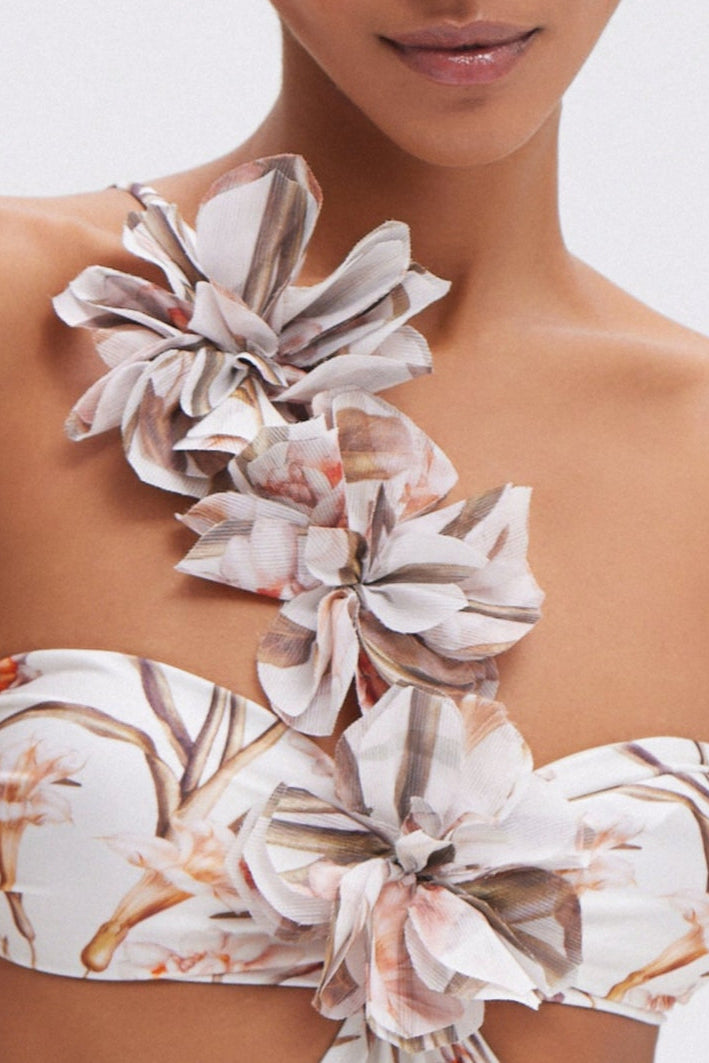 BOTANIC RETRO FLOWER APPLIQUE ONE PIECE