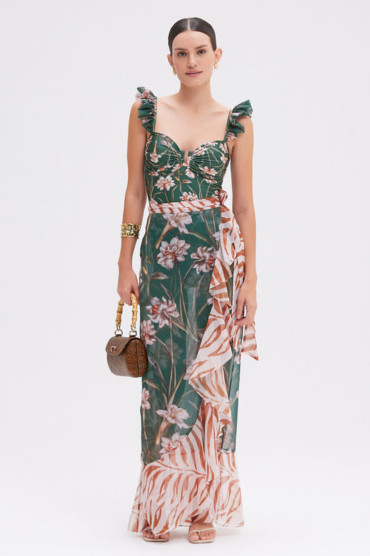 BOTANIC RETRO WRAP SKIRT