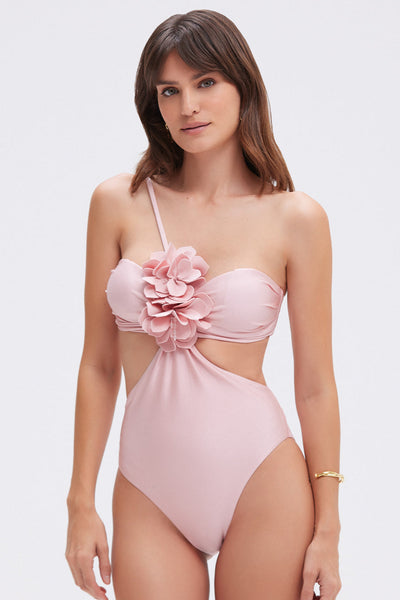 LAGOA LYCRA FLOWER APPLIQUE ONE PIECE – PatBO