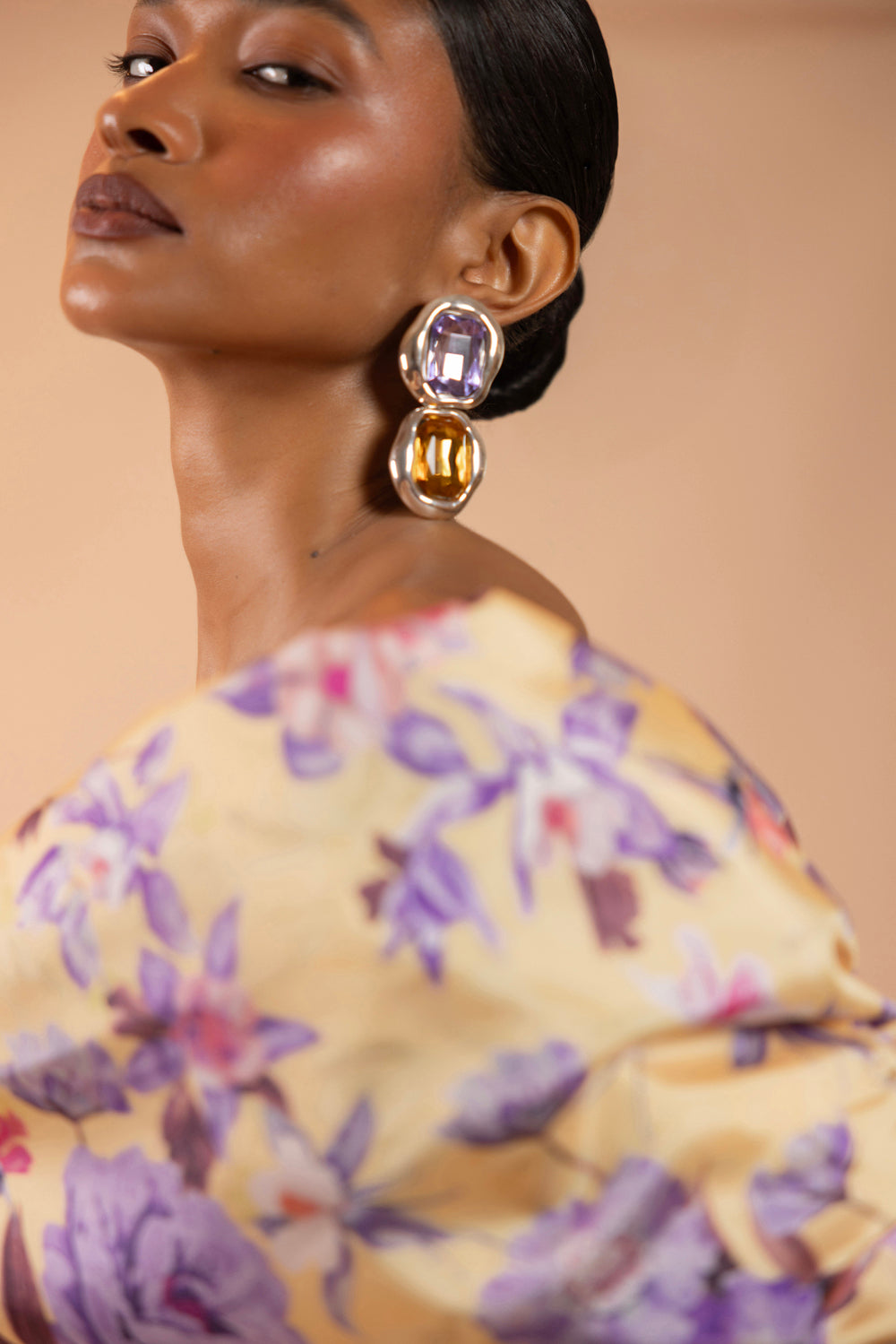 DOUBLE STONE ASTRA EARRING