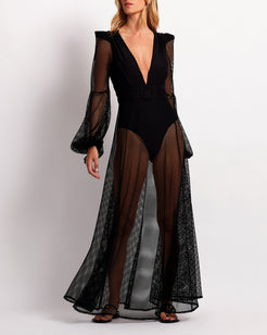 Plunge Netted Beach Dress