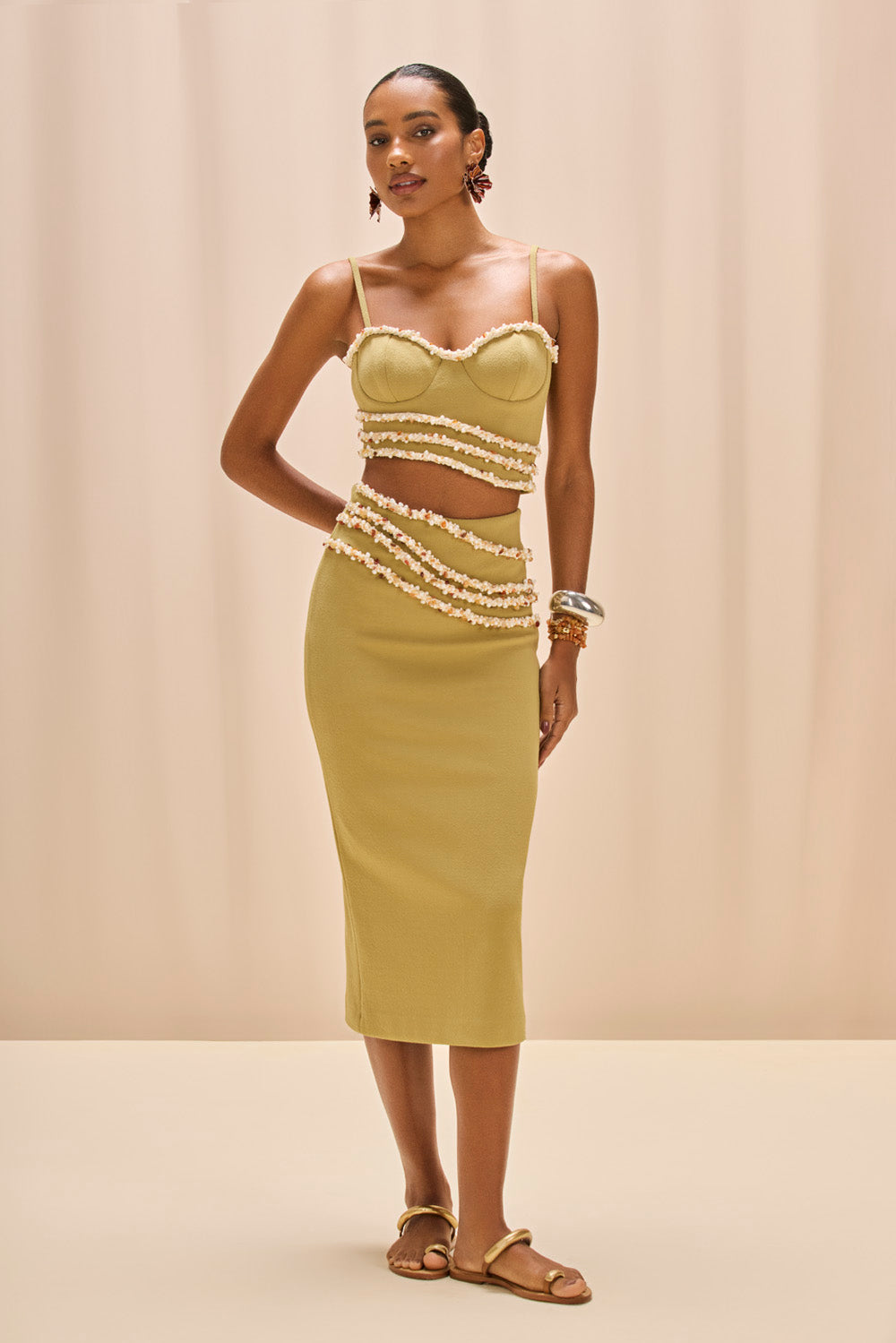 JADE KNIT MIDI SKIRT