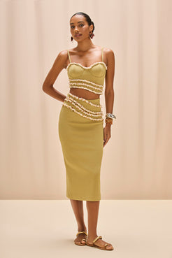 JADE KNIT MIDI SKIRT