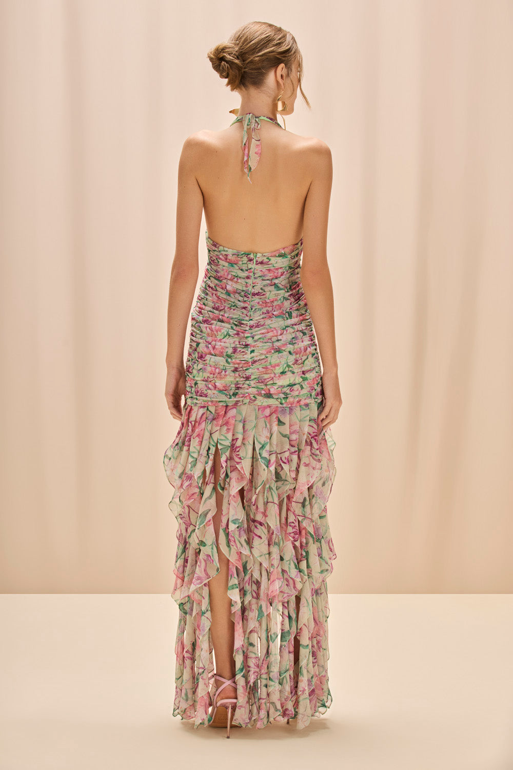 HONEY FLOWER PLUNGE GOWN