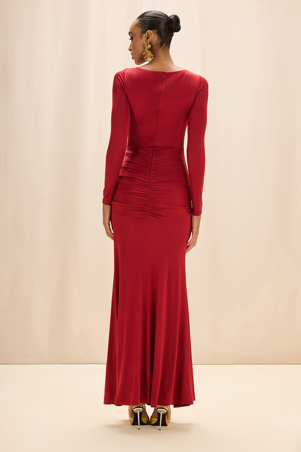PatBO | Intensity Jersey Long Sleeve Gown | M | Red PatBO | Intensity Jersey Long Sleeve Gown | M | Red