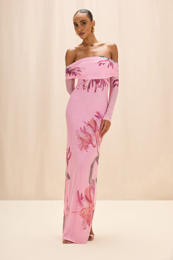 HONEY FLOWER TULLE MAXI DRESS