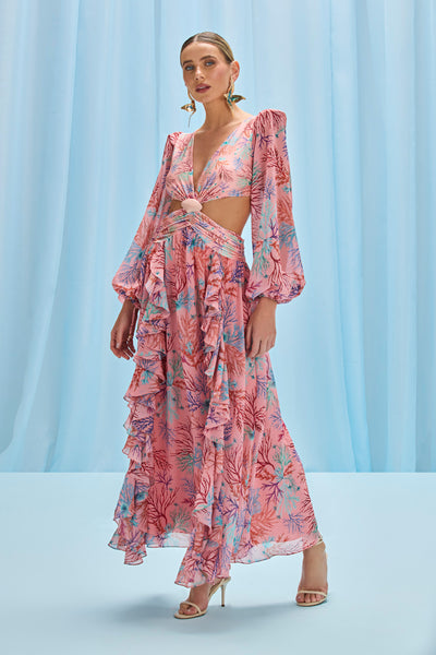SEAWEED LONG SLEEVE BEACH DRESS – PatBO