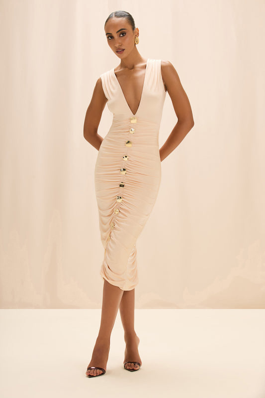 MOONLIT JERSEY MIDI DRESS