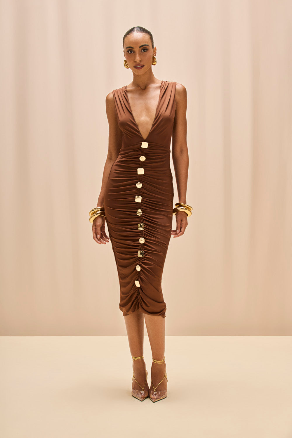 MOONLIT JERSEY MIDI DRESS