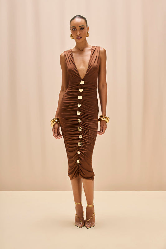 MOONLIT JERSEY MIDI DRESS