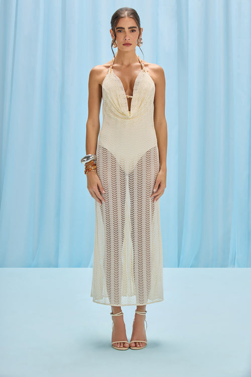 WAVE MESH BEACH DRESS