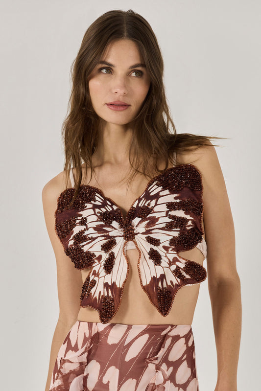 BUTTERFLY PRINTED TOP (RUNWAY)