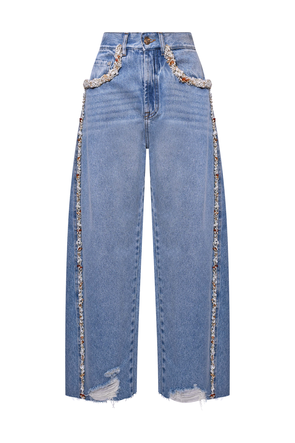 CAMILA COELHO BEADED DENIM PANT