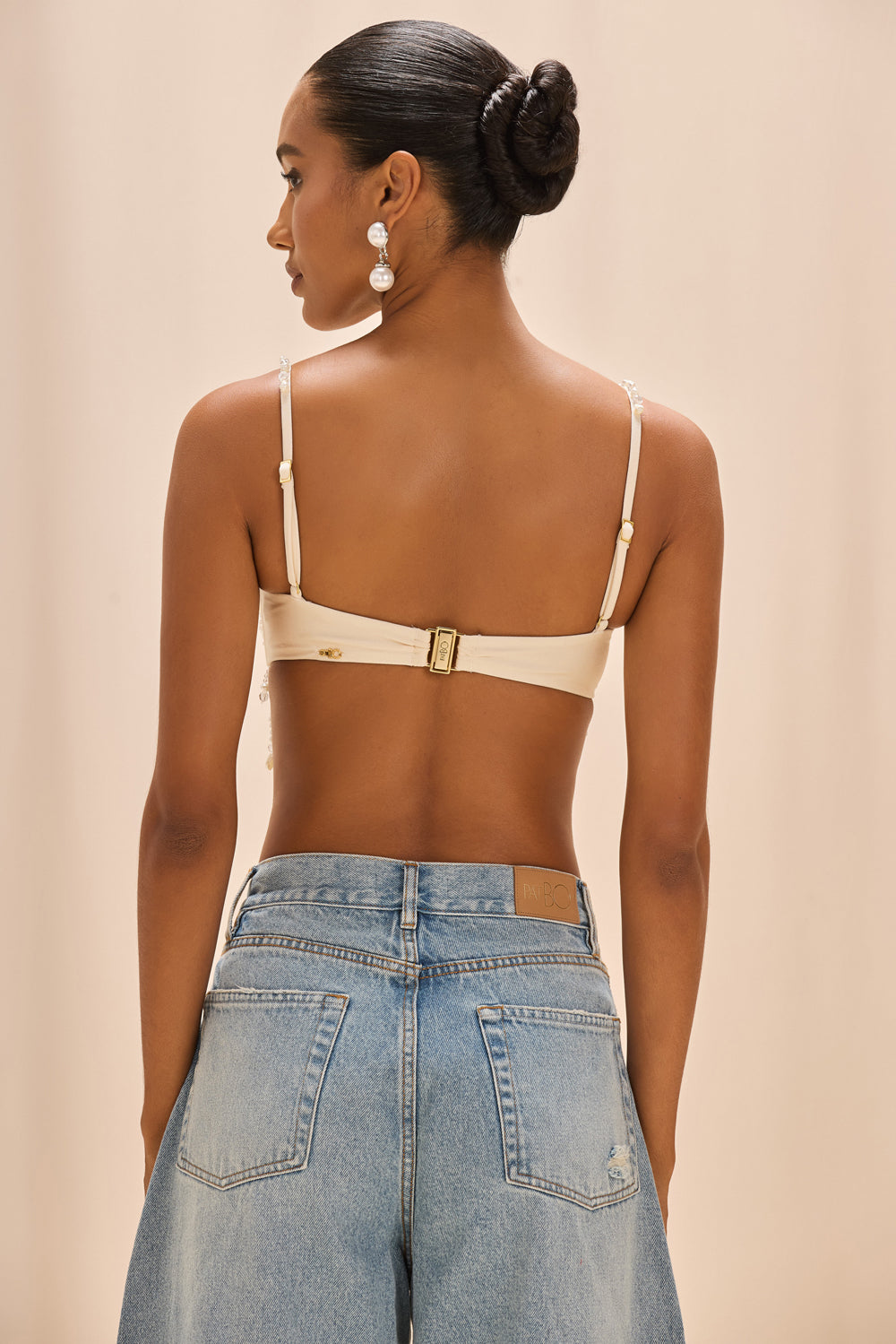 PEARL DUST EMBROIDERY BRA TOP