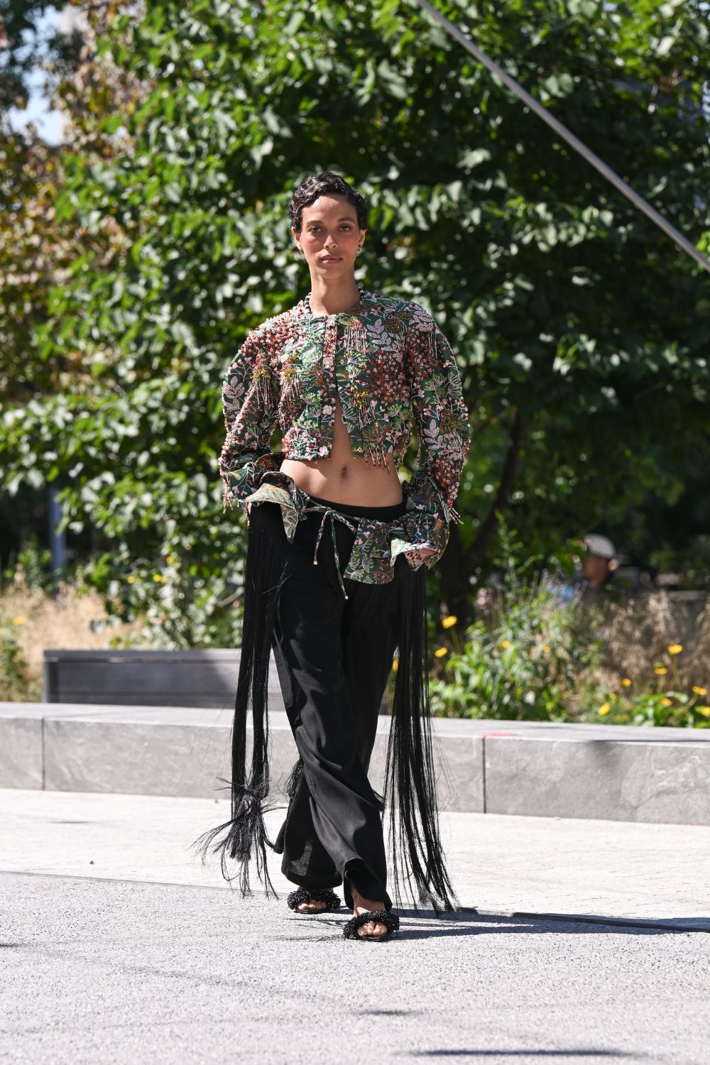THE BLACK FRINGE PANTS (RUNWAY)