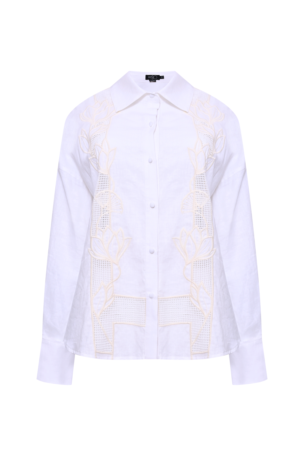 ACQUAMIST LINEN EMBROIDERED SHIRT