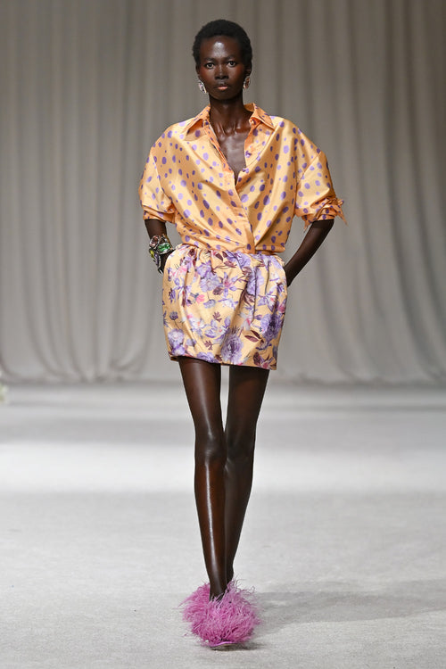 PEONY DOTS MINI SKIRT (RUNWAY)