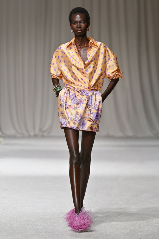PEONY DOTS MINI SKIRT (RUNWAY)