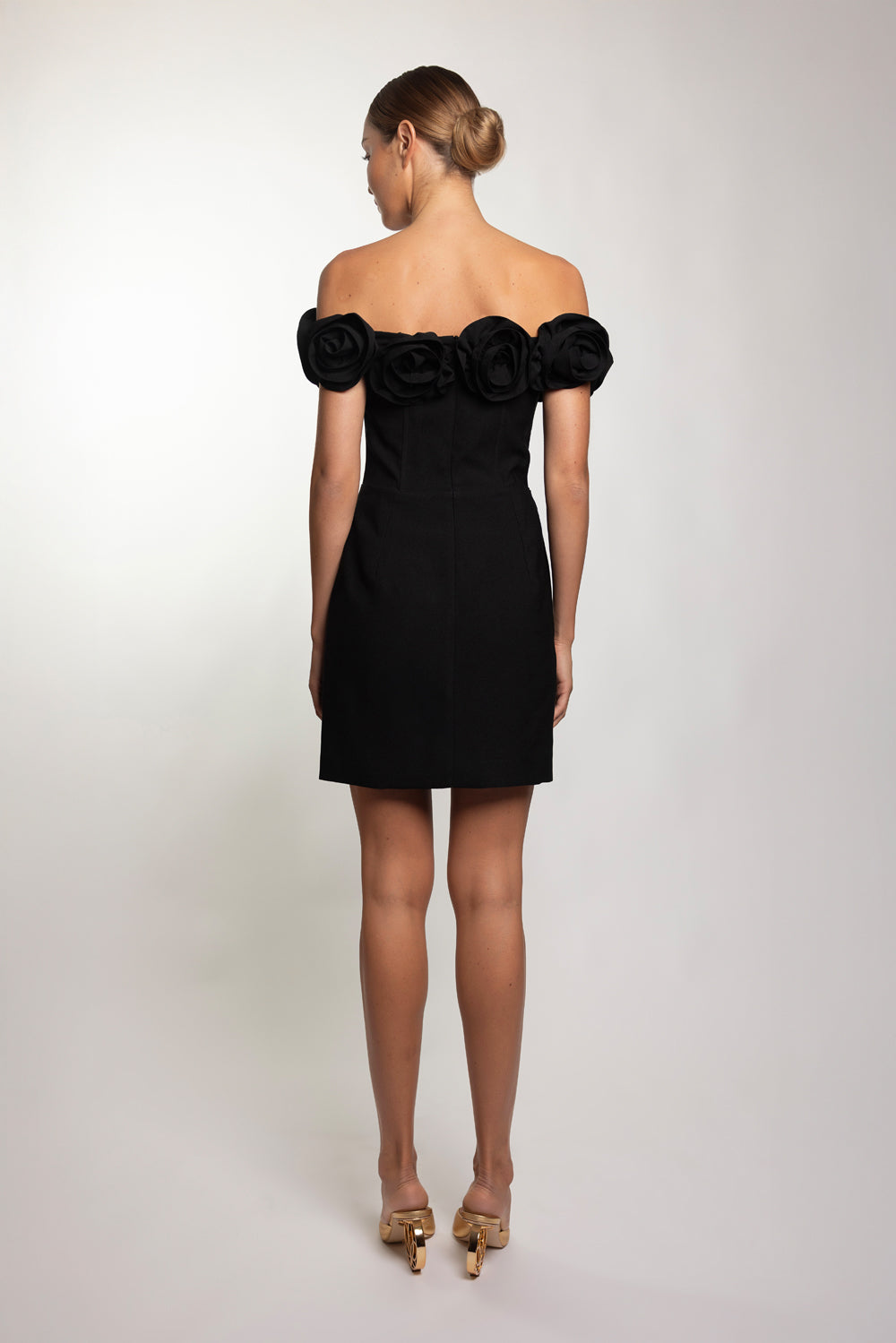 LIGHT SPOT CREPE MINI DRESS