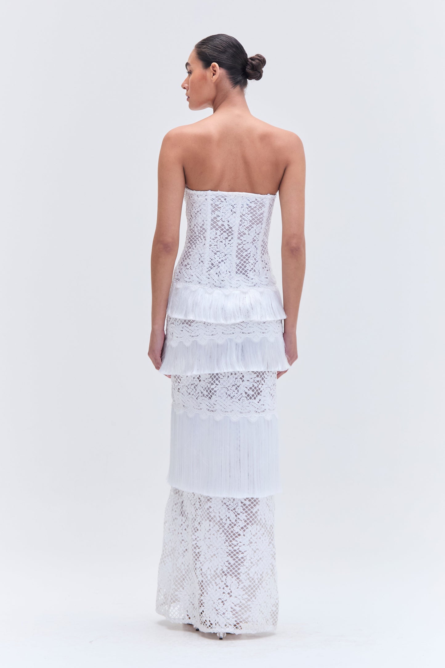 HAND-BEADED LACE GOWN
