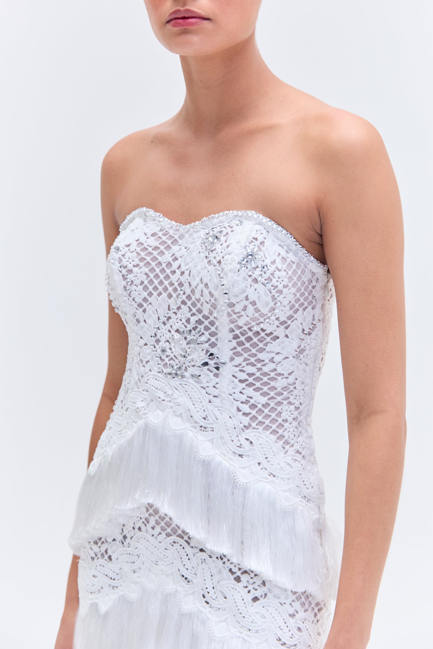 HAND-BEADED LACE GOWN