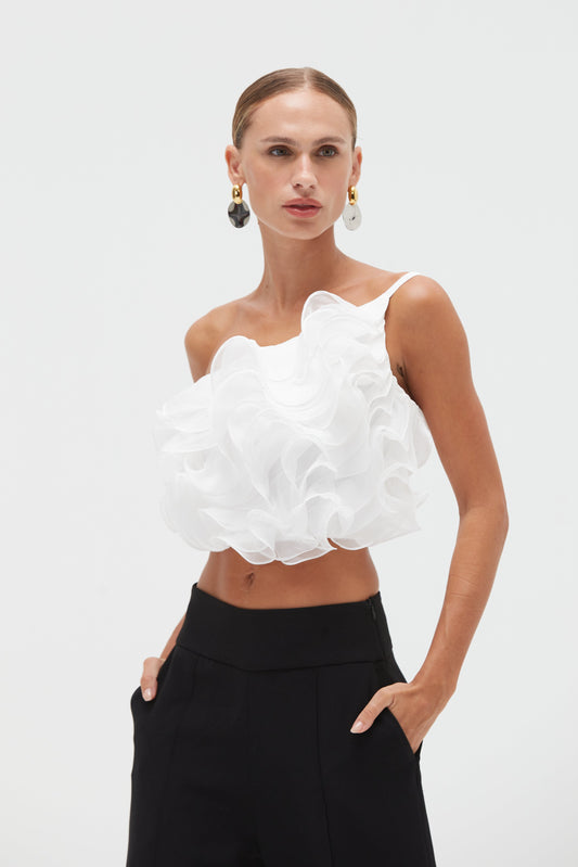CHIFFON WONDERLAND FLUTTER TOP
