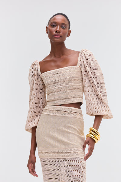 LUREX KNIT AND FRINGE TOP – PatBO