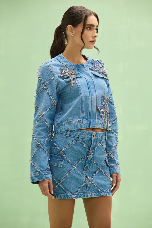 MARINA DENIM MINI SKIRT