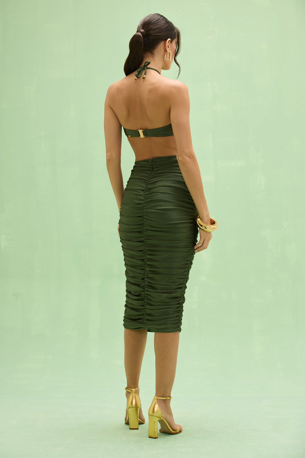 AURORA LYCRA MIDI SKIRT