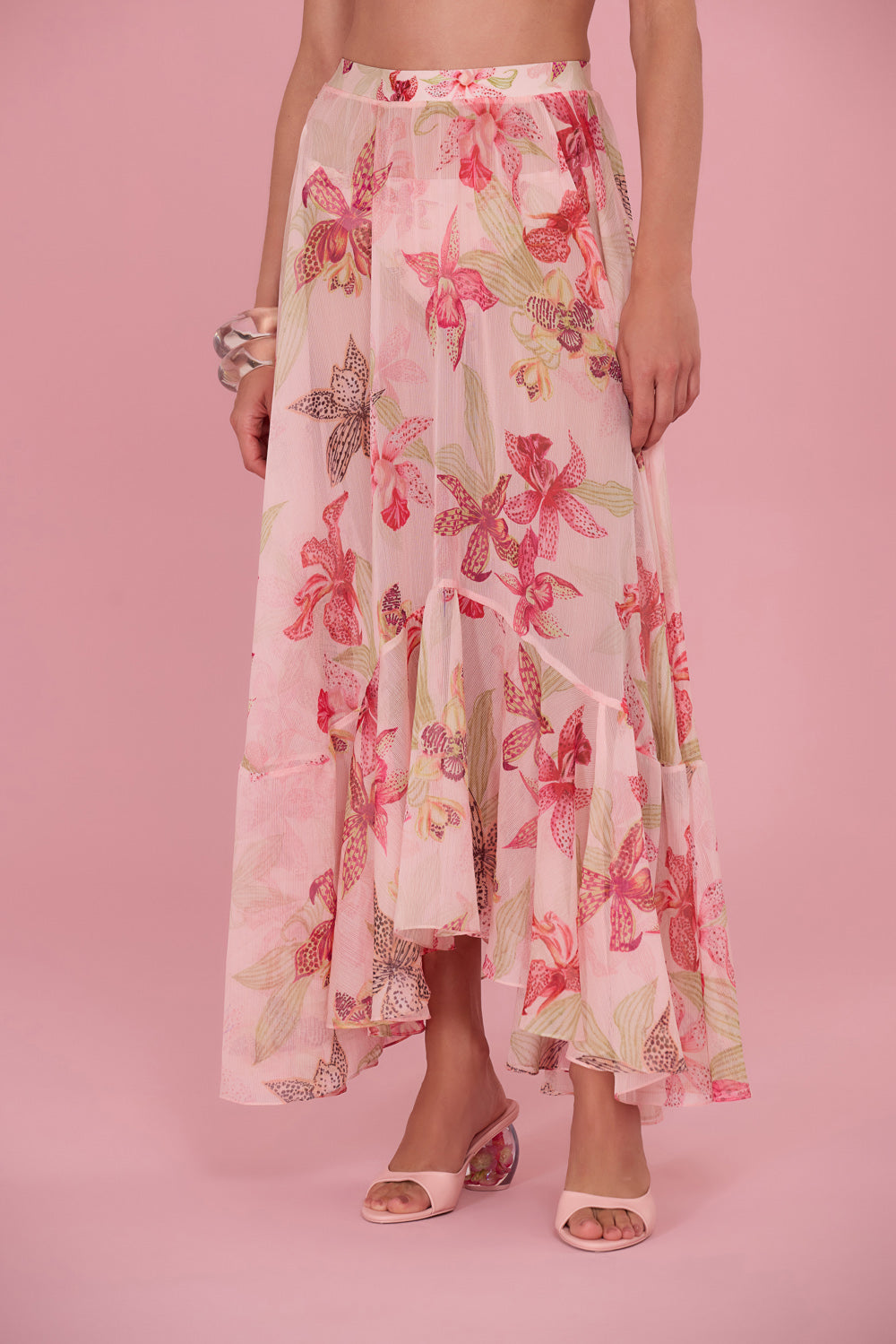 ORCHID BLOOM BEACH SKIRT