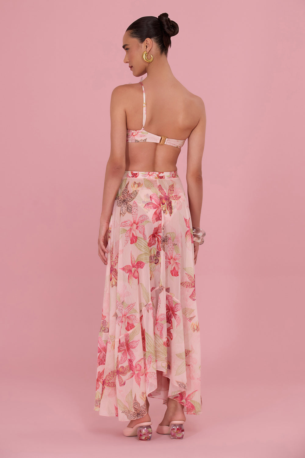 ORCHID BLOOM BEACH SKIRT
