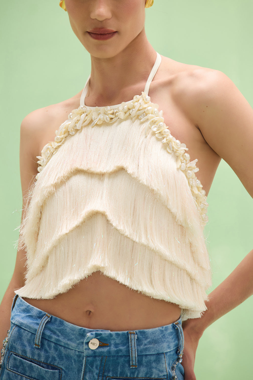 LILA FRINGE TOP