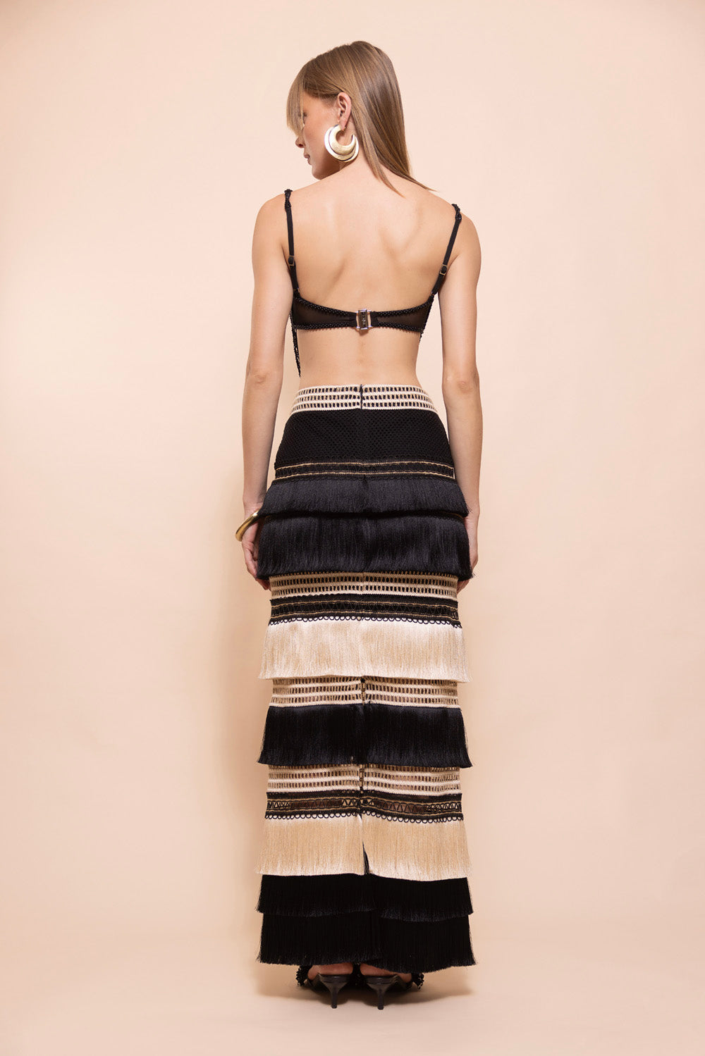 Rita Fringe Midi Skirt