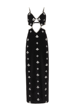 VELVET DEEP MAXI DRESS