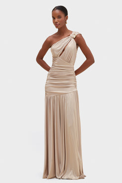 DUNE JERSEY ONE SHOULDER GOWN
