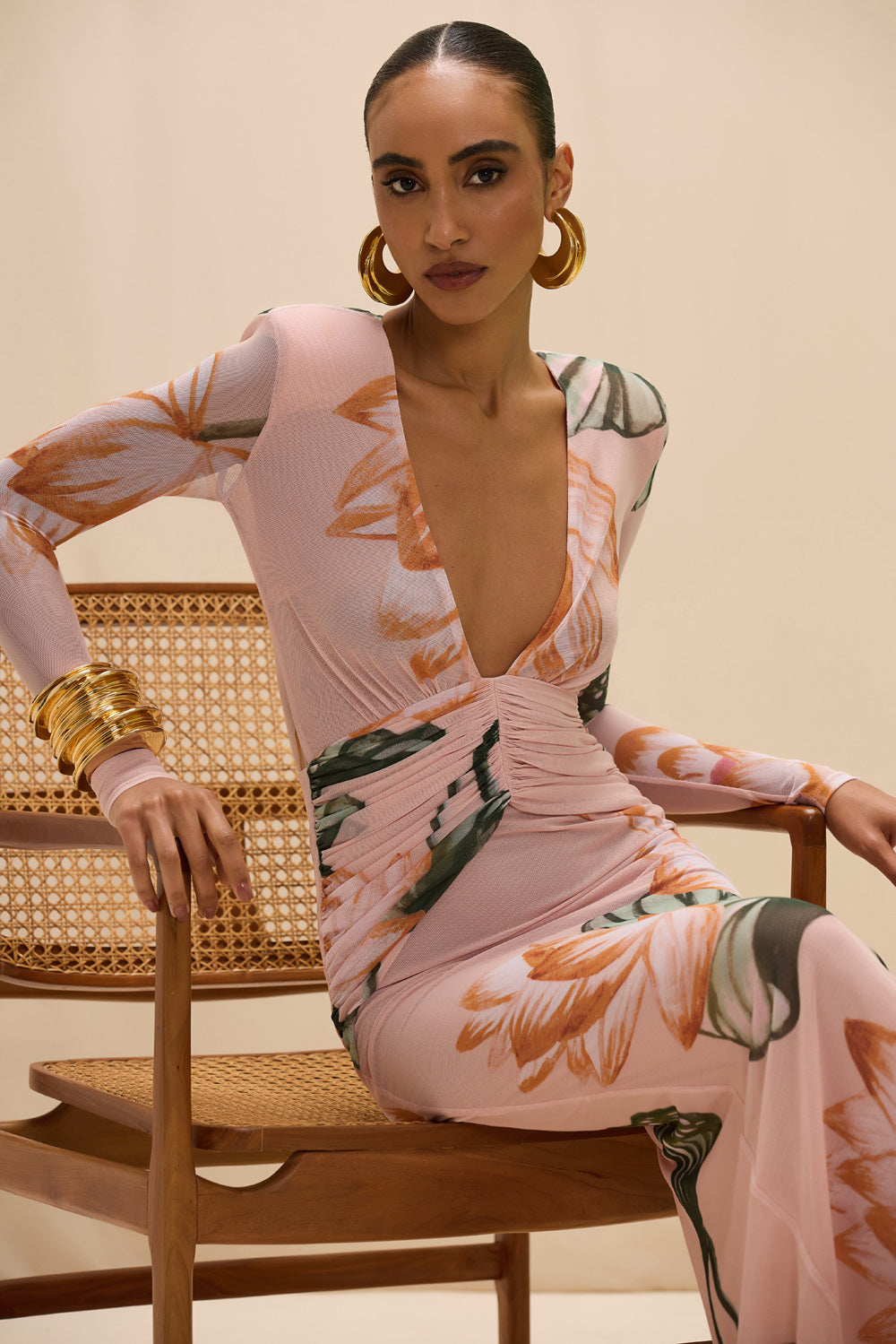 LOTUS LONG SLEEVE MAXI DRESS – PatBO