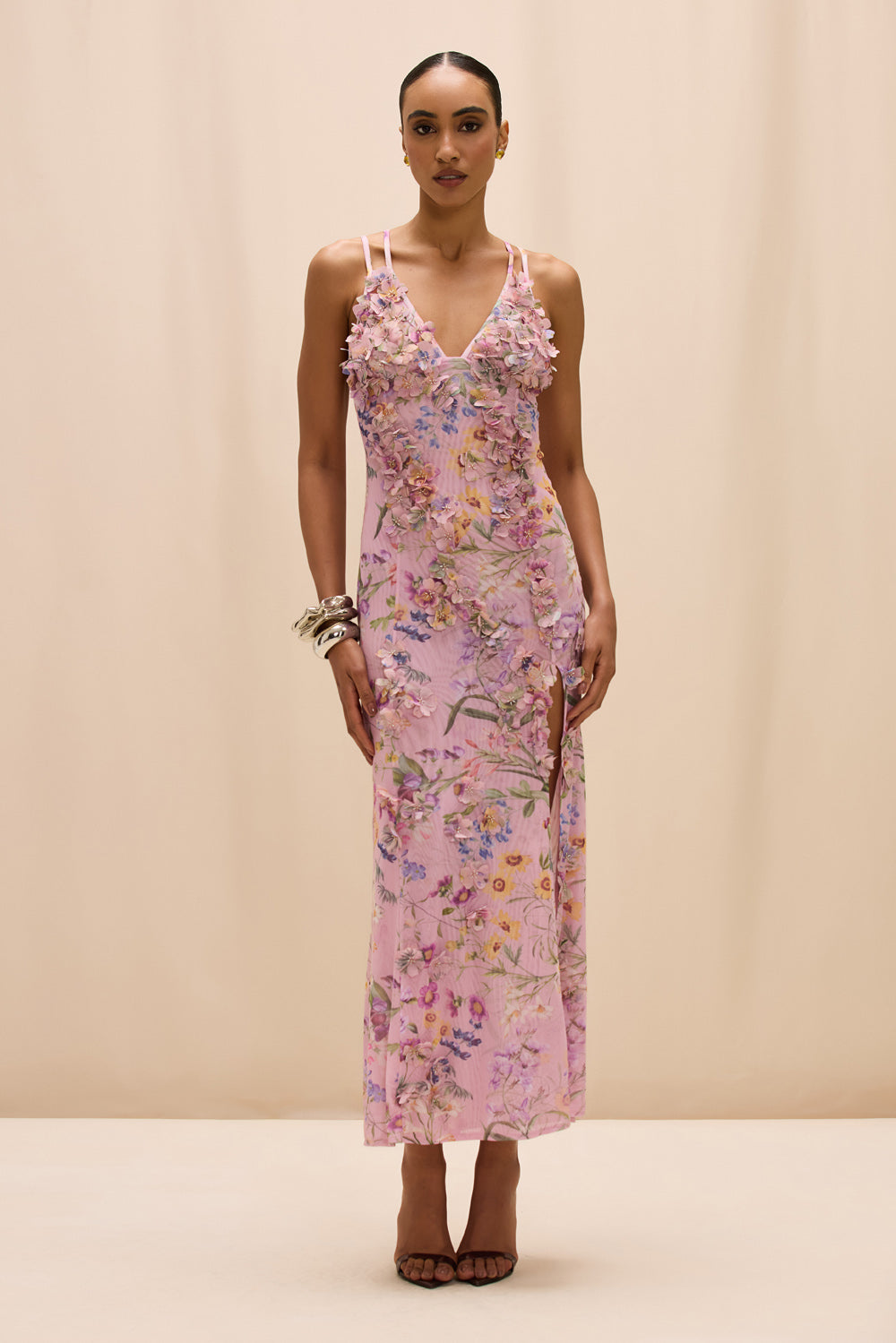 HEATHER EMBROIDERED MAXI Dress 2 / Pink