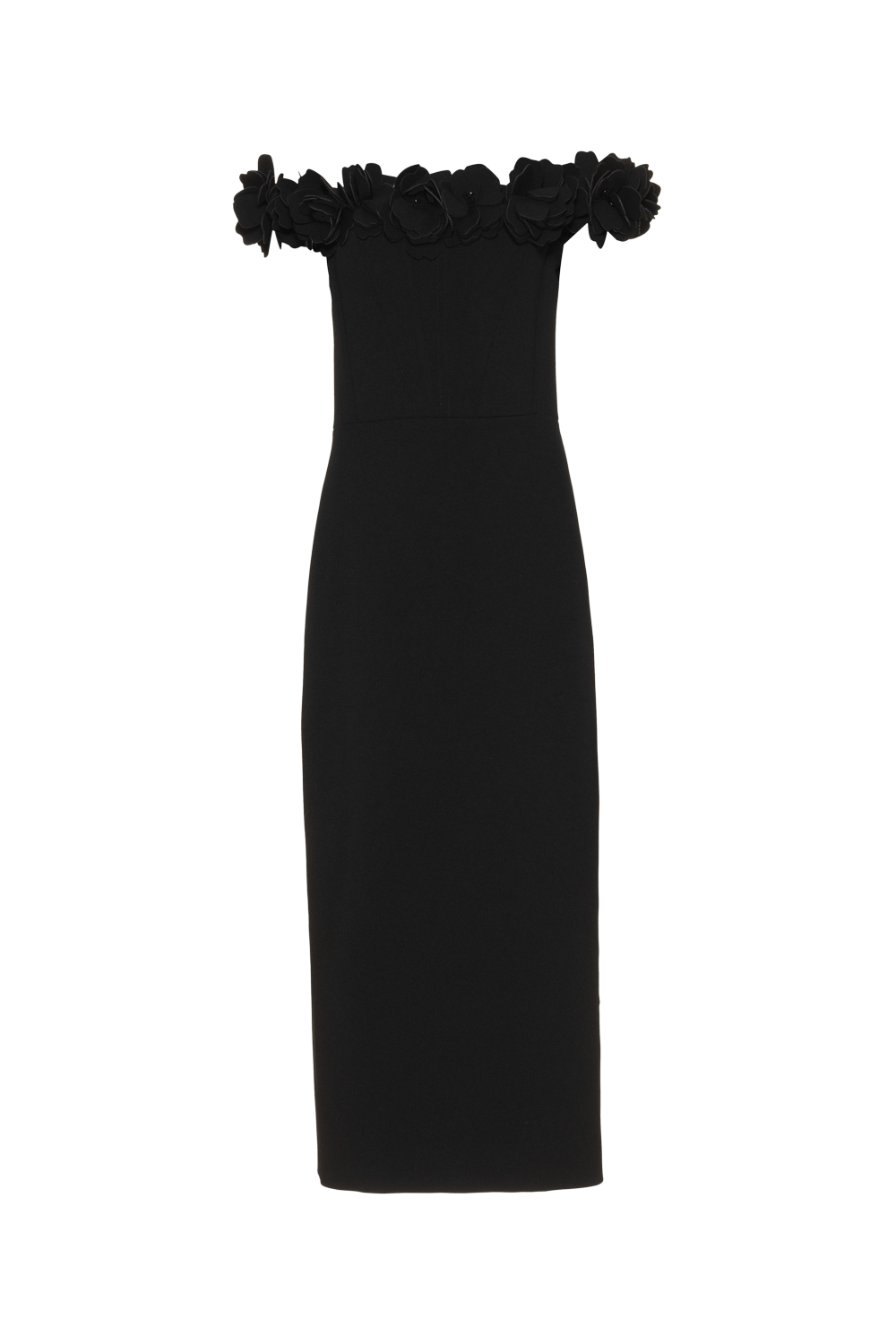 LIGHT SPOT CREPE MIDI DRESS