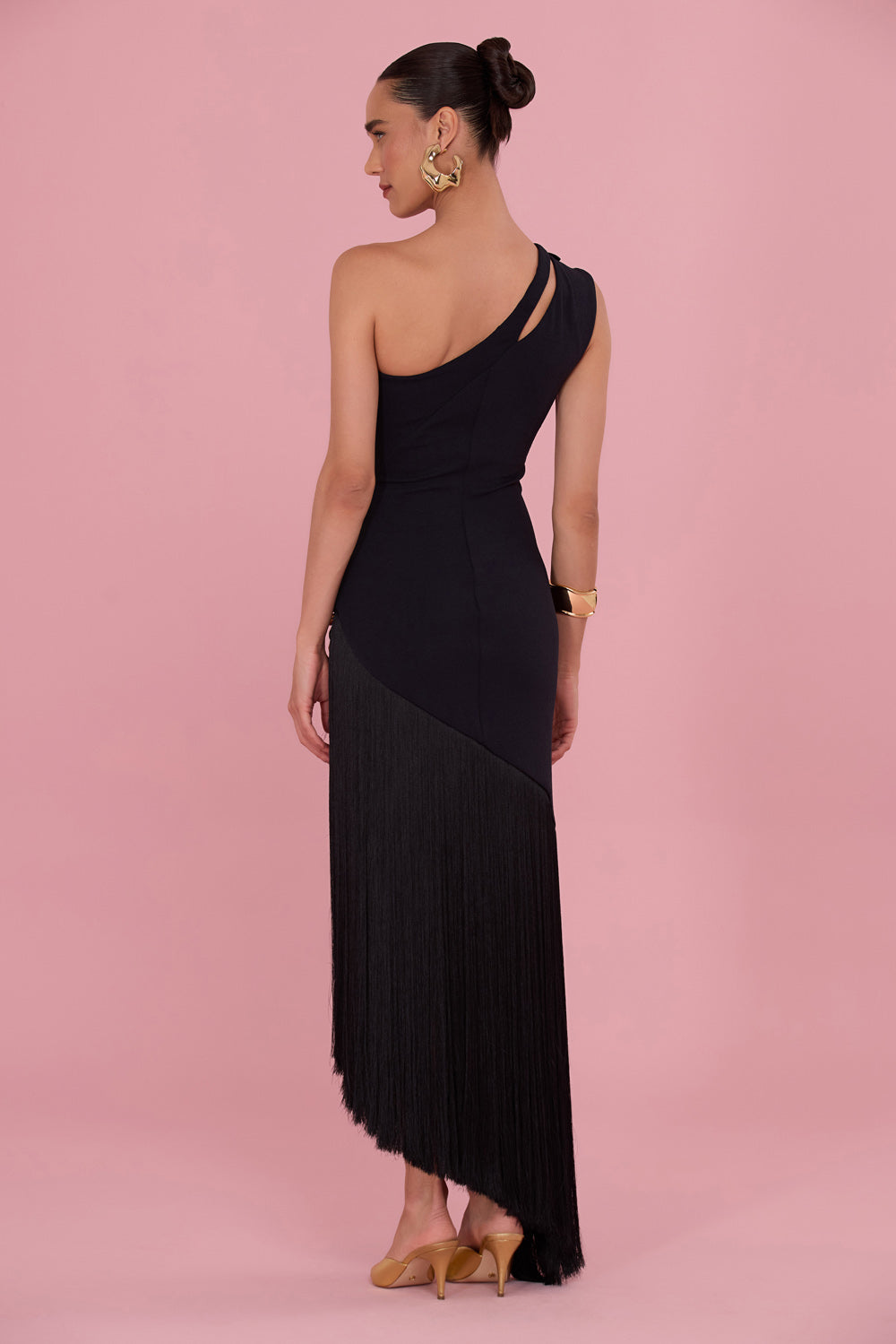 DELYA KNIT CUT-OUT MIDI DRESS