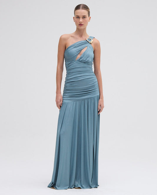 DUNE JERSEY KEY ONE SHOULDER GOWN