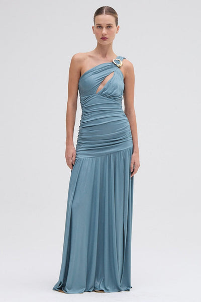 ワンピース PATOU ONE-SHOULDER DRESS WITH DRAPE PATOU One-shoulder recycled-faille mini dress | NET-A-PORTER