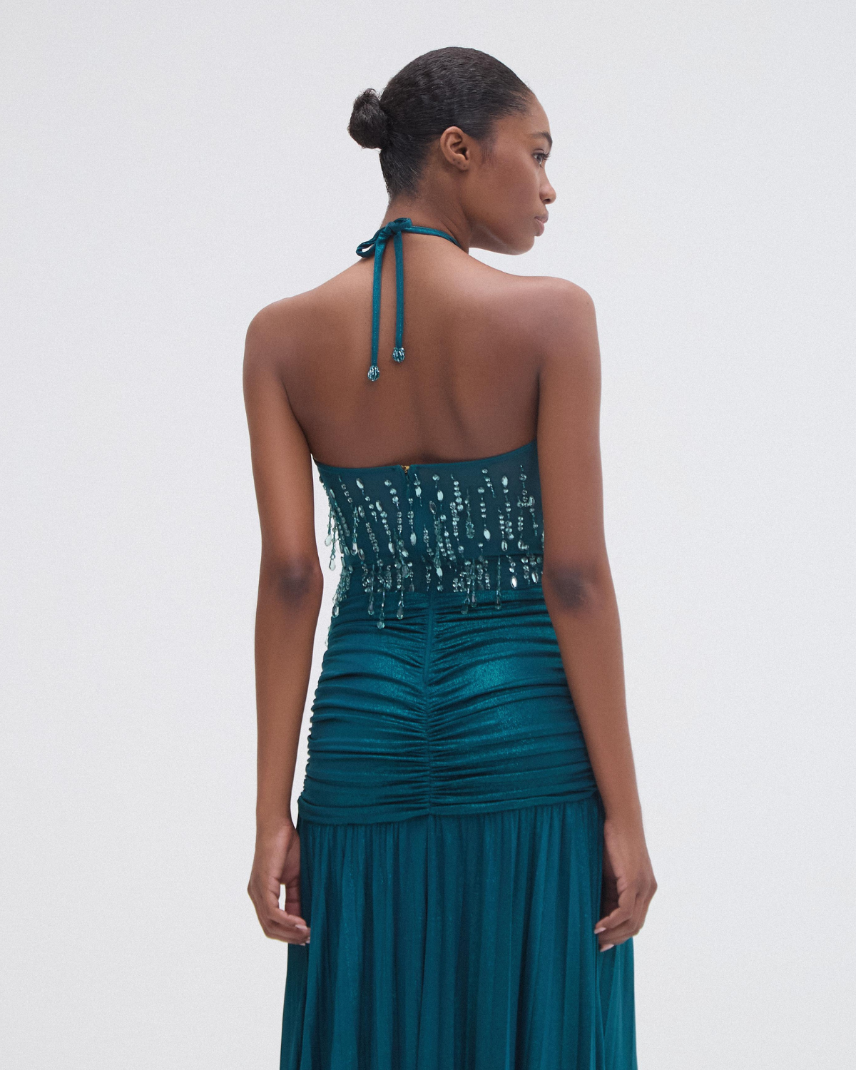 Hand-Beaded Tulle and Jersey Gown (RUNWAY)