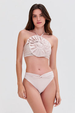SEASHELL LYCRA HIGH WAIST LACE BIKINI BOTTOM