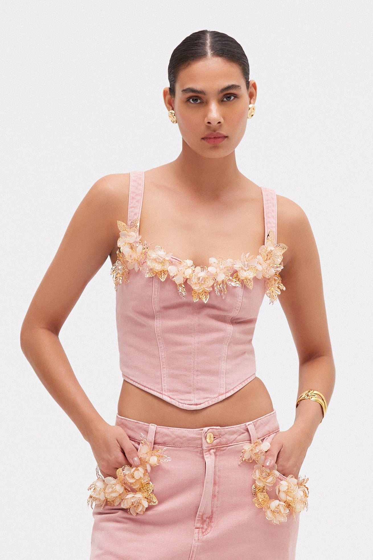 PINK DENIM TOP