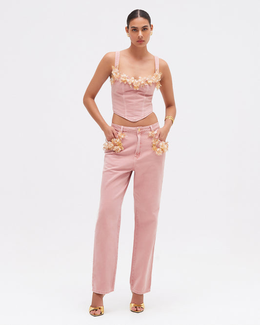 PINK DENIM PANT