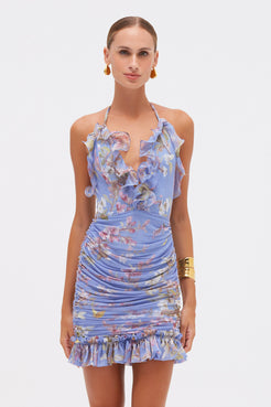 DELICATA HALTERNECK MINI DRESS