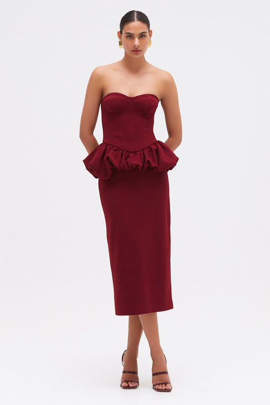 MYSTIQUE CREPE MIDI DRESS